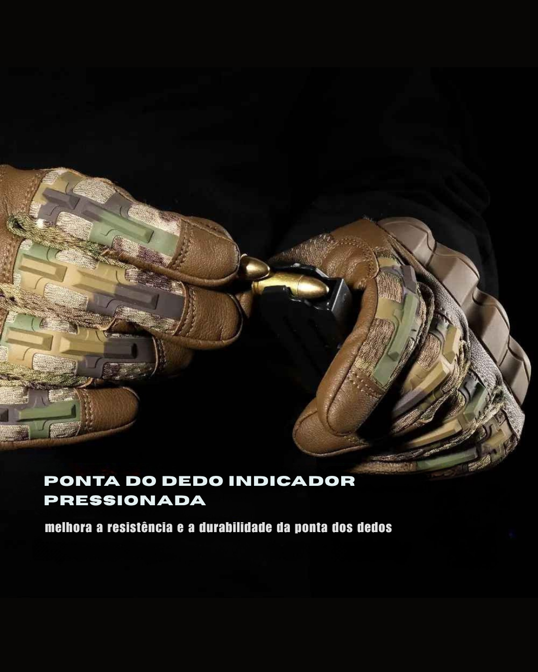 Luvas Táticas Com Touch – Couro Pu