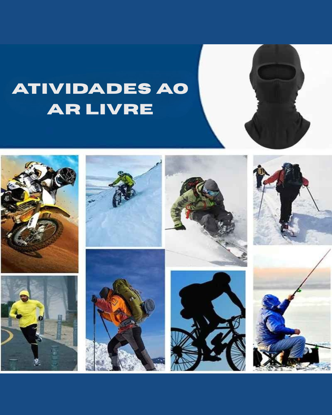 Balaclava Militar Tática – Proteção Completa para Rosto e Pescoço