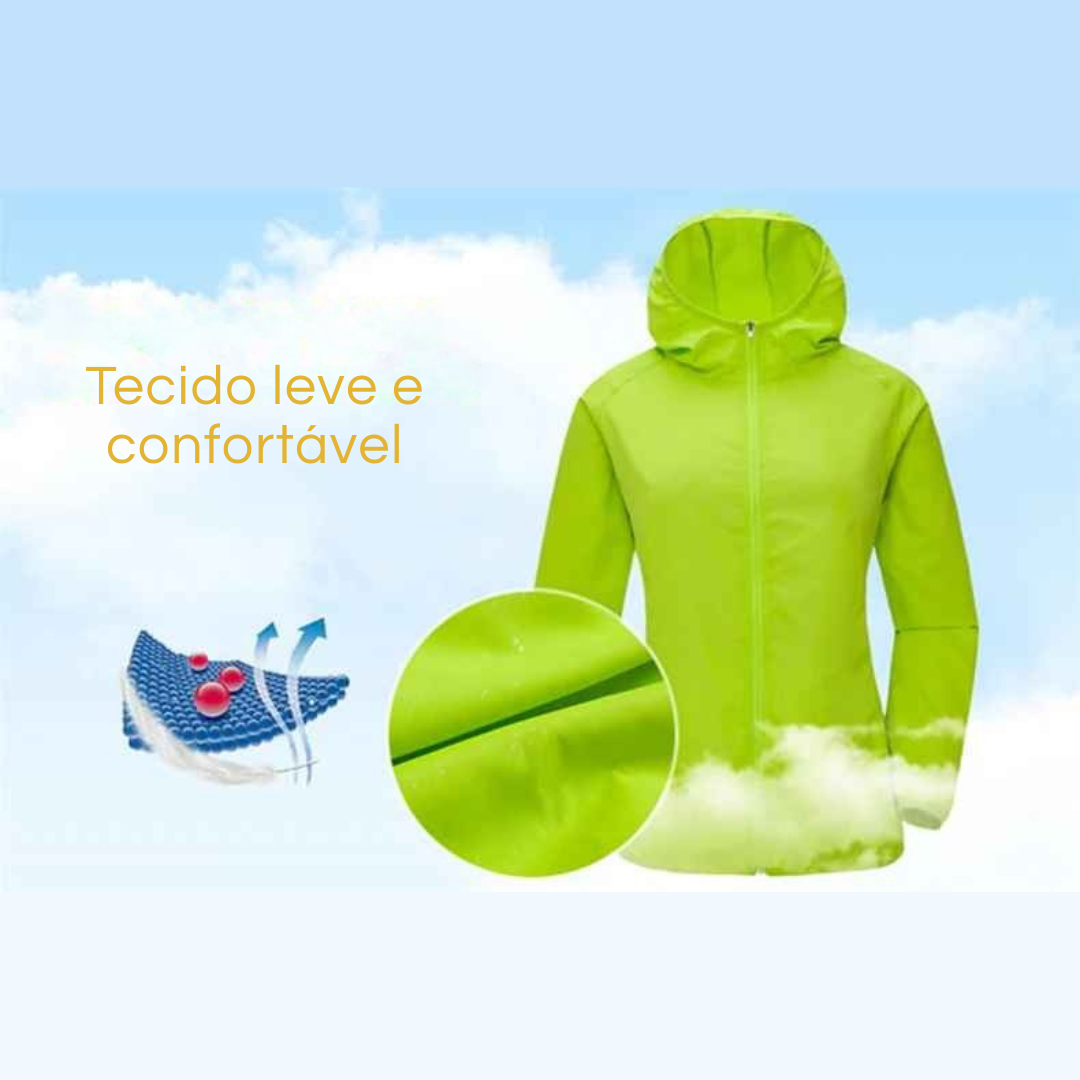 Jaqueta Impermeável LNGXO Unissex – Corta-Vento, Anti-UV, Compacta clone