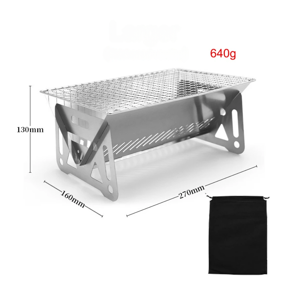Churrasqueira Desmontável Portátil A Carvão Para Camping
