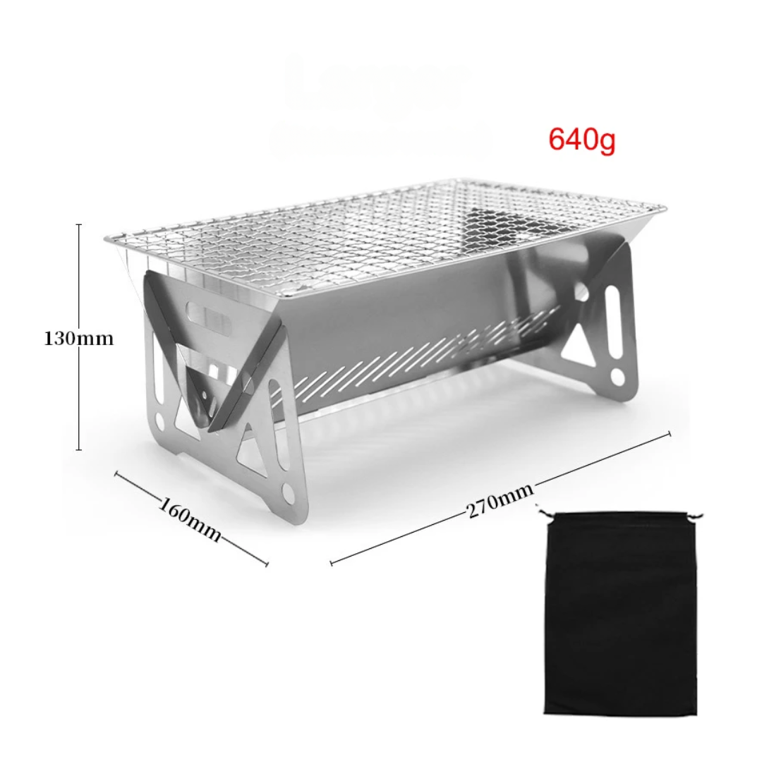 Churrasqueira Desmontável Portátil A Carvão Para Camping