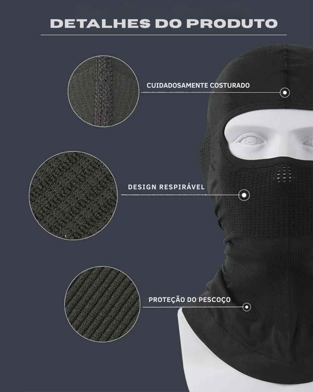 Balaclava Militar Tática – Proteção Completa para Rosto e Pescoço
