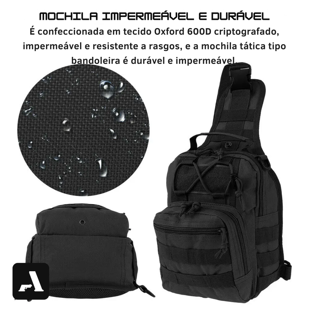Crossbody Bag Tática À Prova D’Água – Bolsa Militar