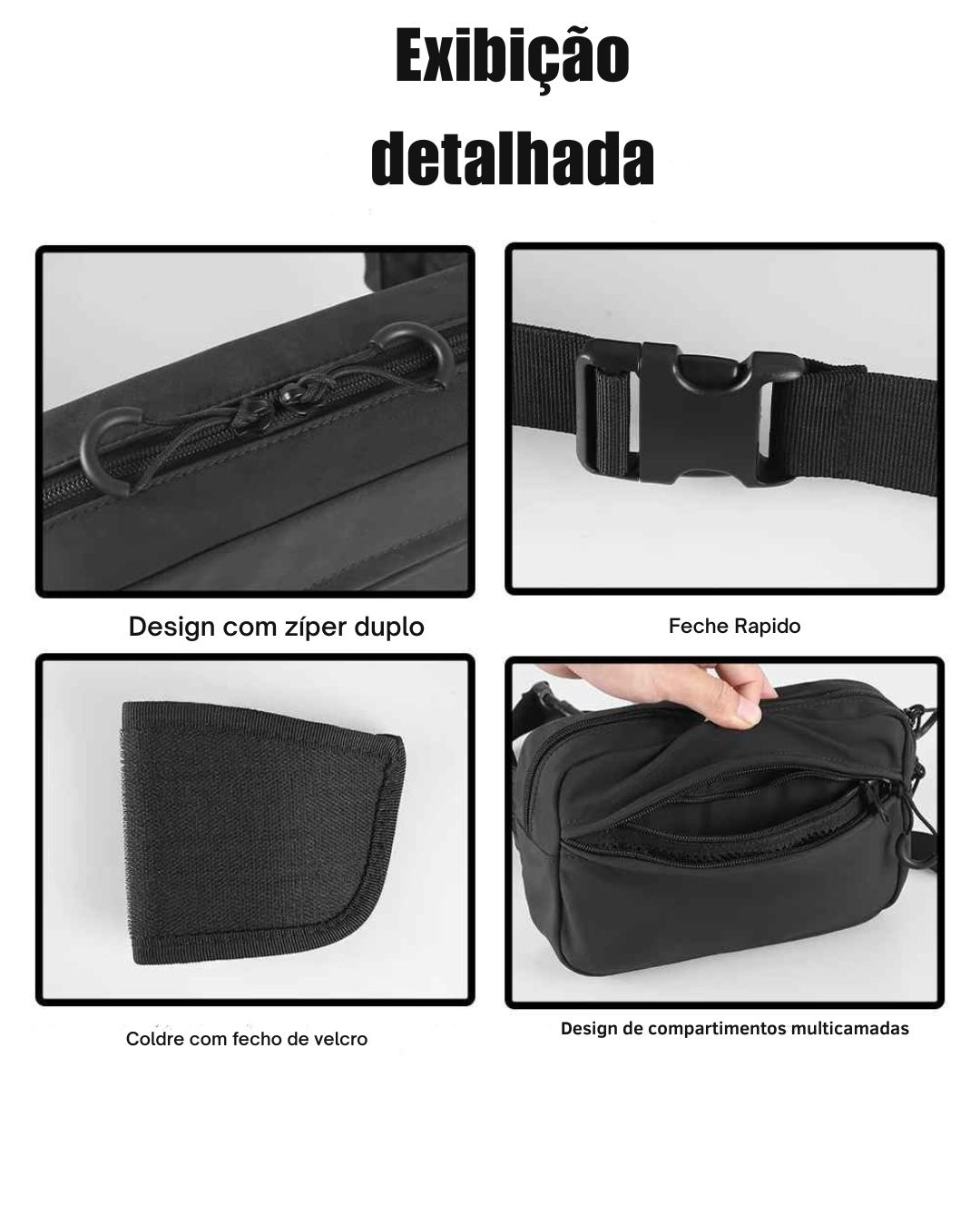 Pochete Tática EDC  Universal – Transporte Oculto e Seguro