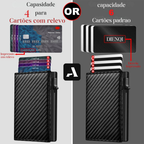Carteira Tática Slim RFID DIENQI – Alumínio Aeroespacial e Proteção de Dados