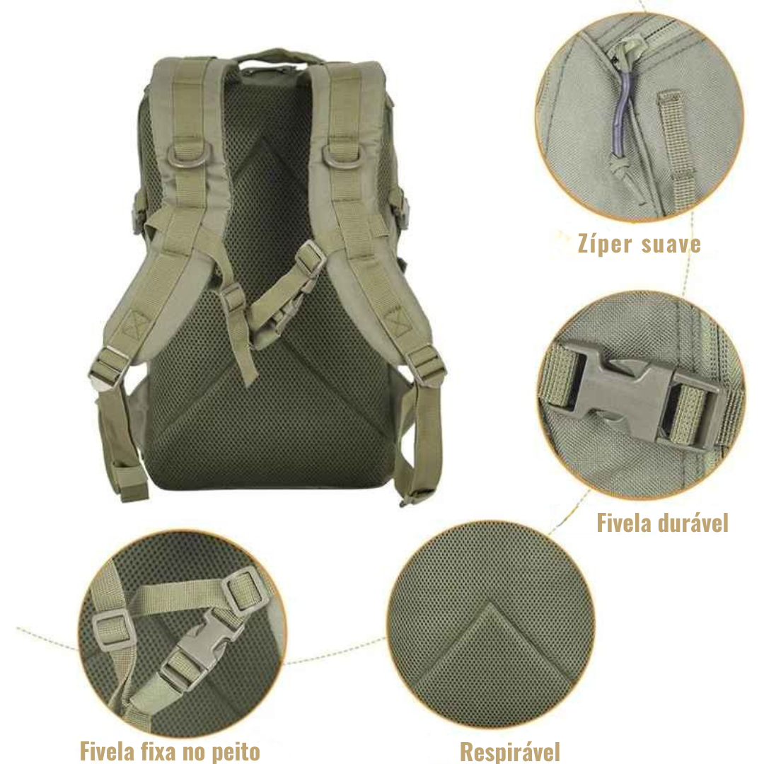 Mochila Tática Compacta Lqarmy 12L – Sistema Molle e Resistente à Água