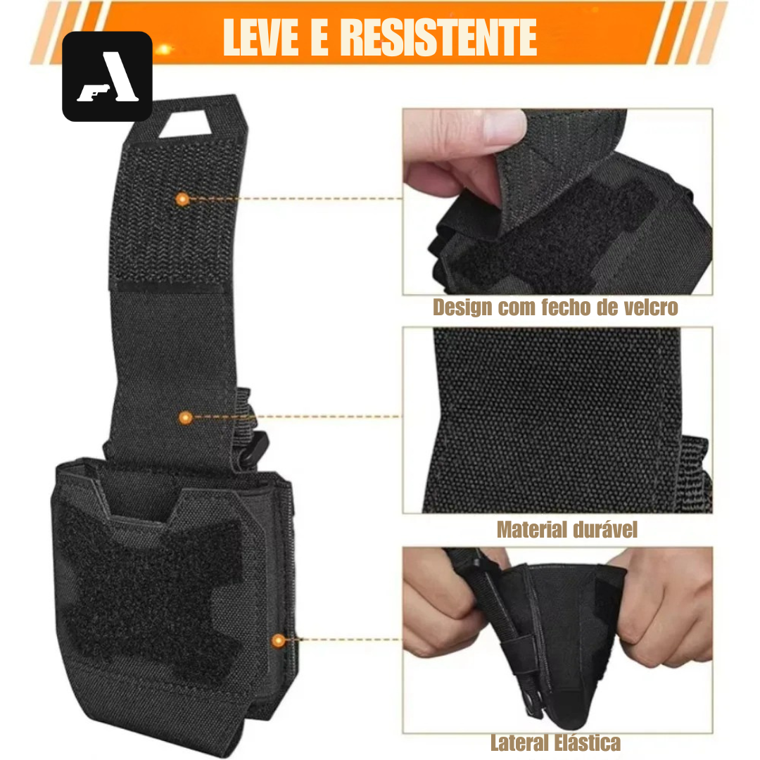 Porta-Algemas Tático Universal – Nylon Impermeável e Saque Rápido