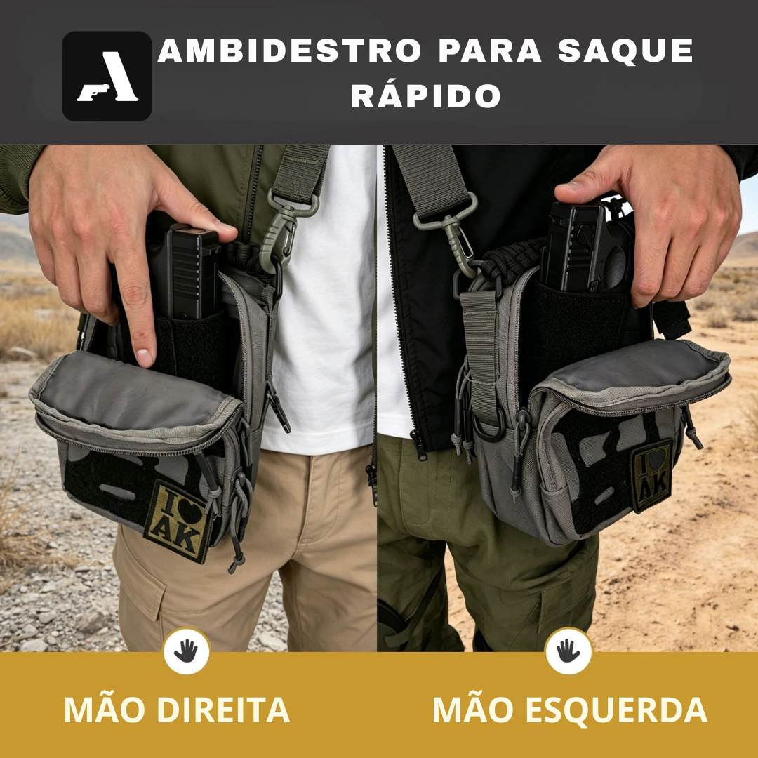 Inserto de Coldre Modular em Velcro – Retenção Elástica e Saque Rápido