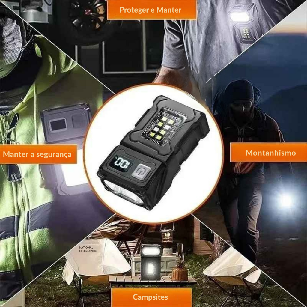 Lanterna Led Recarregável Usb Com Ímã – Super