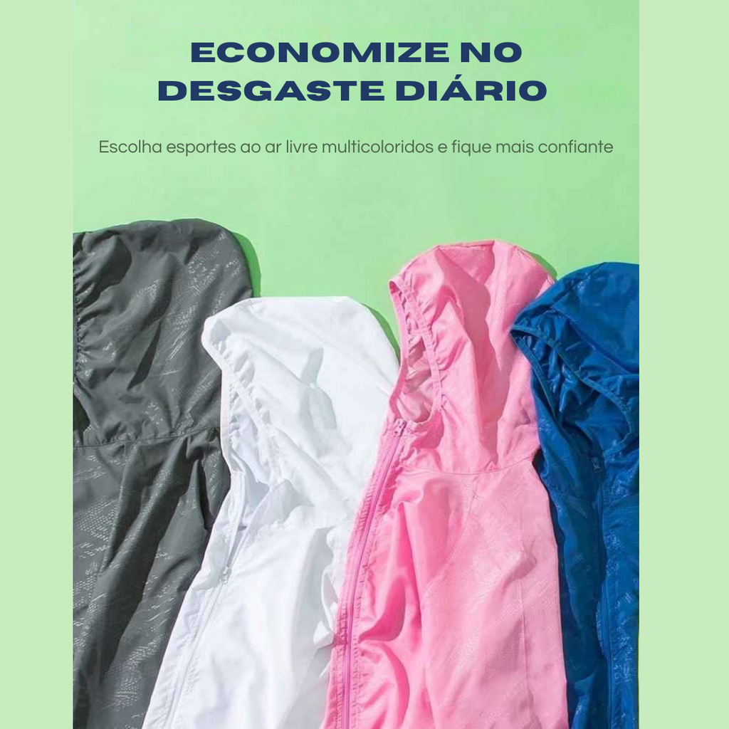 Jaqueta Impermeável LNGXO Unissex – Corta-Vento, Anti-UV, Compacta clone