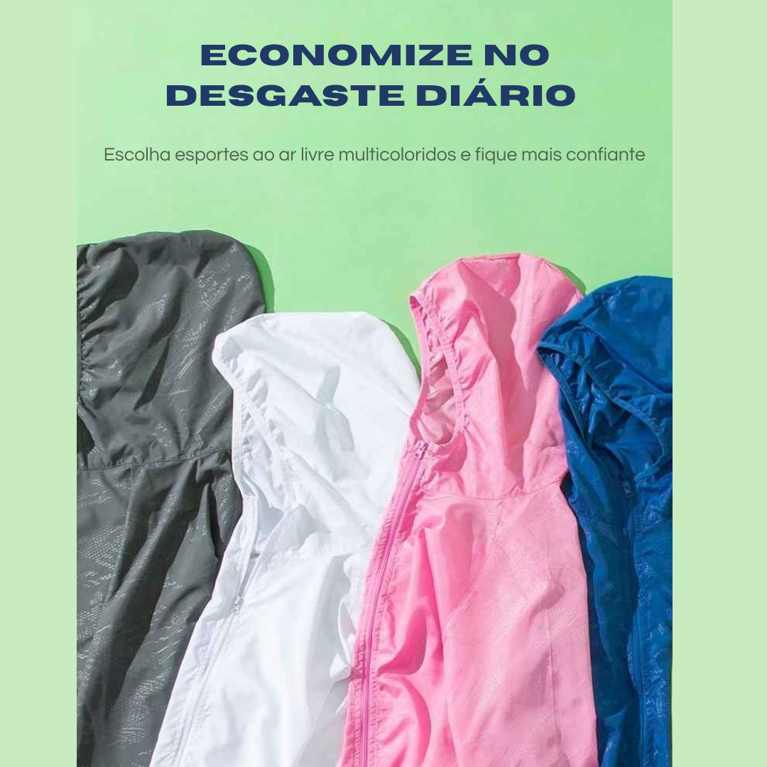 Jaqueta Impermeável LNGXO Unissex – Corta-Vento, Anti-UV, Compacta clone