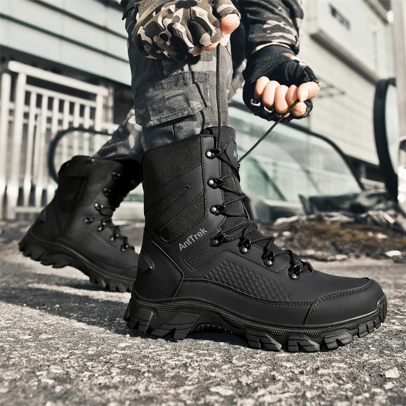 Botas Táticas de Chrlck - Impermeável Antiderrapante - Amortecimento para Caminhada e Outdoor