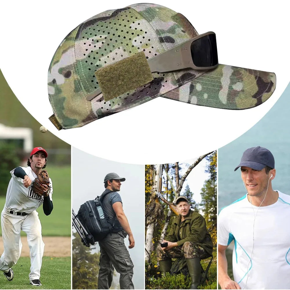 Boné Tático Militar Masculino - Camuflado com Tela Respirável e Proteção Solar para o Verão