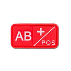 Patch Tático de Tipo Sanguíneo PVC 3D – Identificação de Resposta Rápida