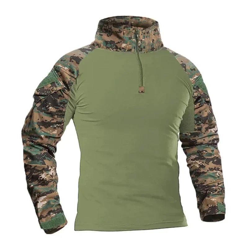 Camiseta Tática Militar Camuflada Masculina – Secagem Rápida