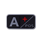 Patch Tático de Tipo Sanguíneo PVC 3D – Identificação de Resposta Rápida