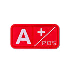 Patch Tático de Tipo Sanguíneo PVC 3D – Identificação de Resposta Rápida