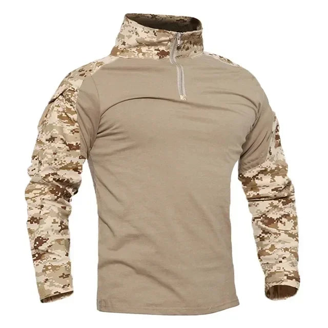 Camiseta Tática Militar Camuflada Masculina – Secagem Rápida