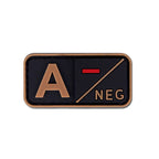 Patch Tático de Tipo Sanguíneo PVC 3D – Identificação de Resposta Rápida