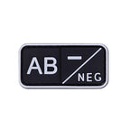 Patch Tático de Tipo Sanguíneo PVC 3D – Identificação de Resposta Rápida