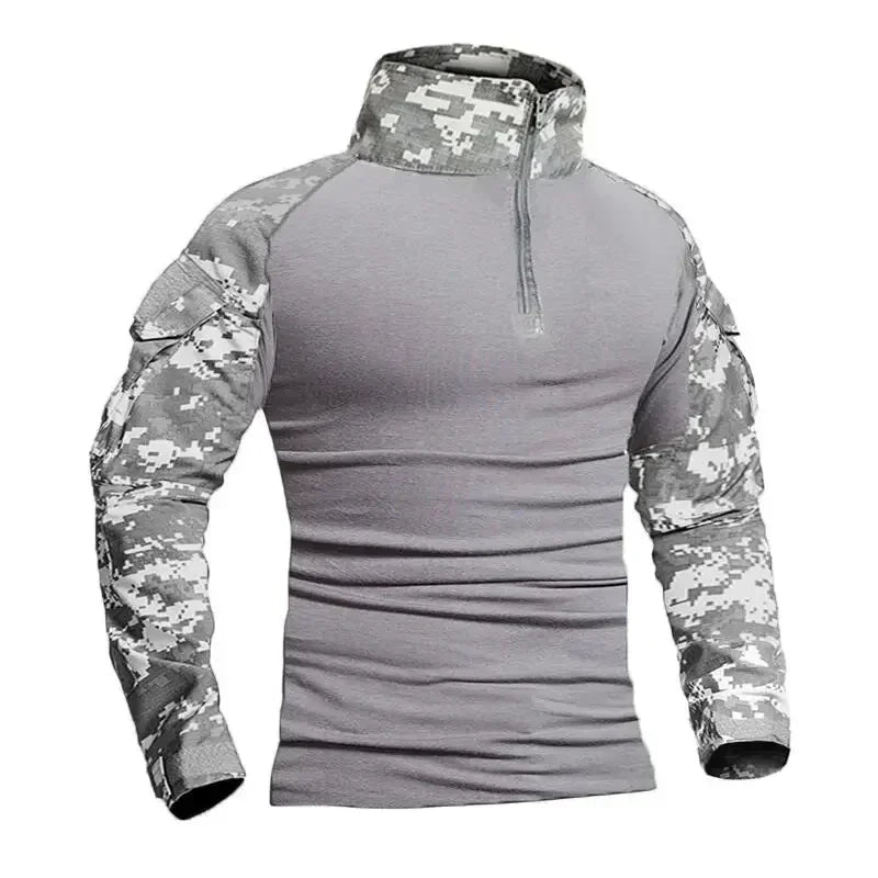 Camiseta Tática Militar Camuflada Masculina – Secagem Rápida