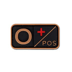 Patch Tático de Tipo Sanguíneo PVC 3D – Identificação de Resposta Rápida