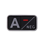 Patch Tático de Tipo Sanguíneo PVC 3D – Identificação de Resposta Rápida