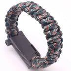 Bracelete Tático Paracord Sobrevivência 5 Em 1 - Bússola