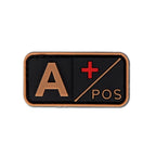 Patch Tático de Tipo Sanguíneo PVC 3D – Identificação de Resposta Rápida