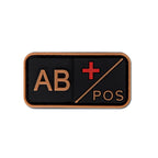 Patch Tático de Tipo Sanguíneo PVC 3D – Identificação de Resposta Rápida