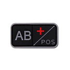 Patch Tático de Tipo Sanguíneo PVC 3D – Identificação de Resposta Rápida