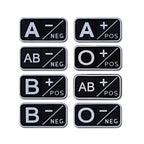Patch Tático de Tipo Sanguíneo PVC 3D – Identificação de Resposta Rápida