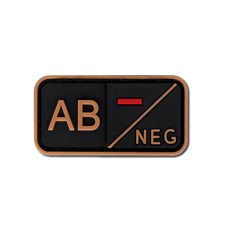 Patch Tático de Tipo Sanguíneo PVC 3D – Identificação de Resposta Rápida