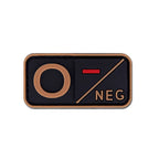 Patch Tático de Tipo Sanguíneo PVC 3D – Identificação de Resposta Rápida