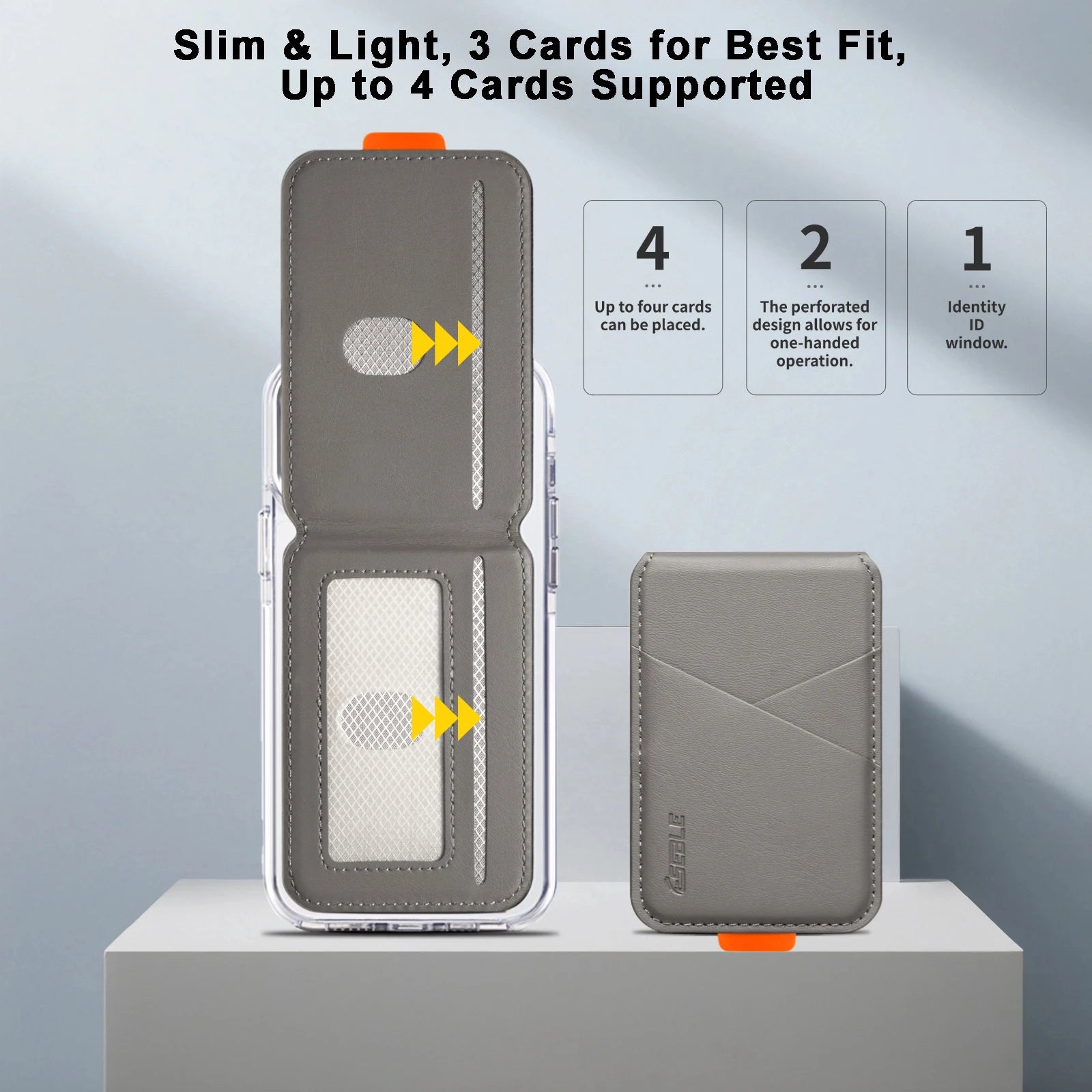 Carteira Magnética MagSafe em Couro Premium com Proteção RFID Anti-Clonagem