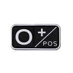 Patch Tático de Tipo Sanguíneo PVC 3D – Identificação de Resposta Rápida