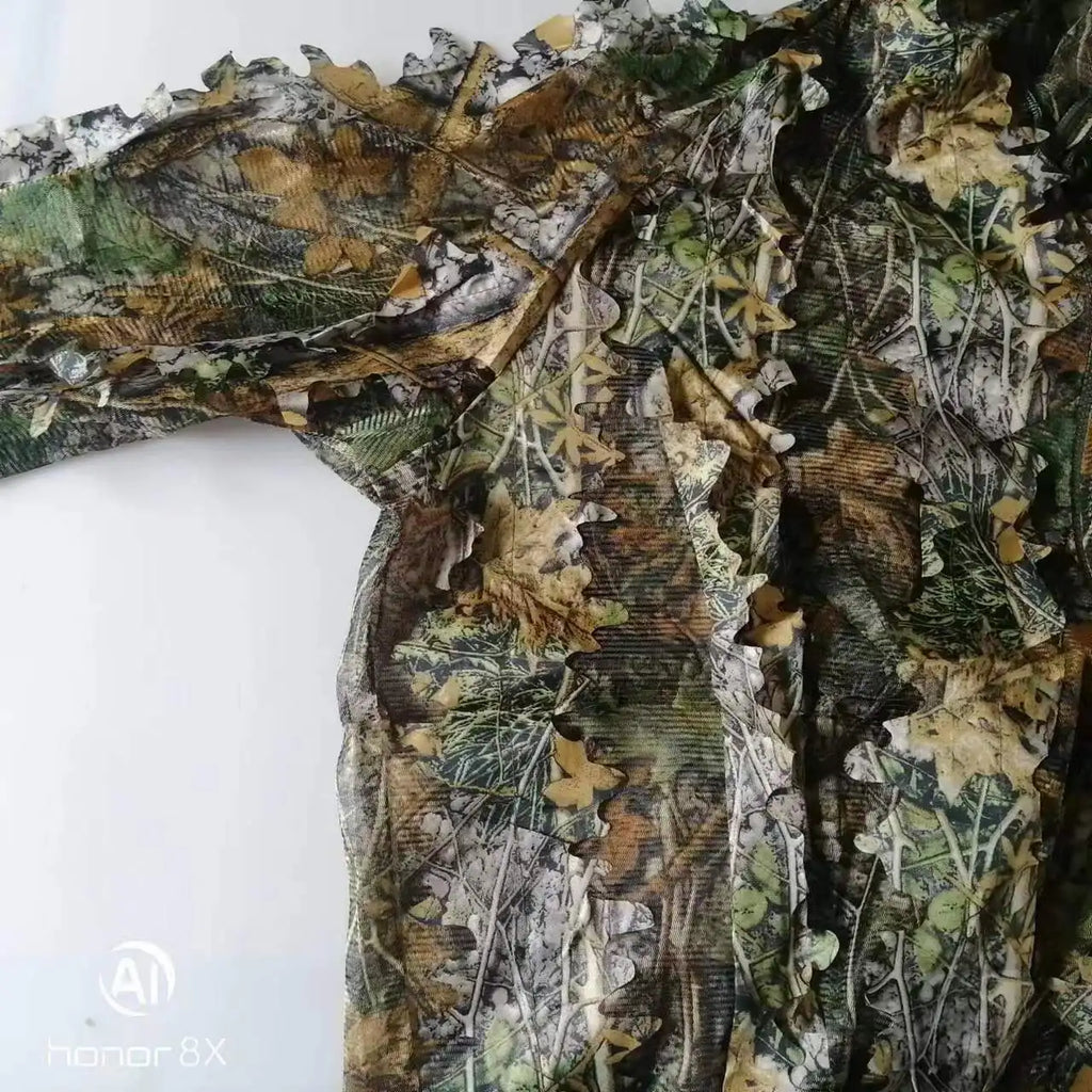 Traje Ghillie 3D Camuflagem de Folhas – Invisibilidade Tática e Profissional