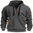 Moletom Masculino Com Capuz E Zíper – Casual Esportivo