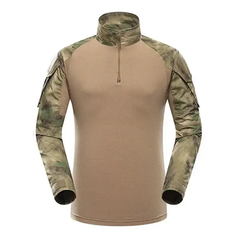 Camiseta Tática Militar Camuflada Masculina – Secagem Rápida