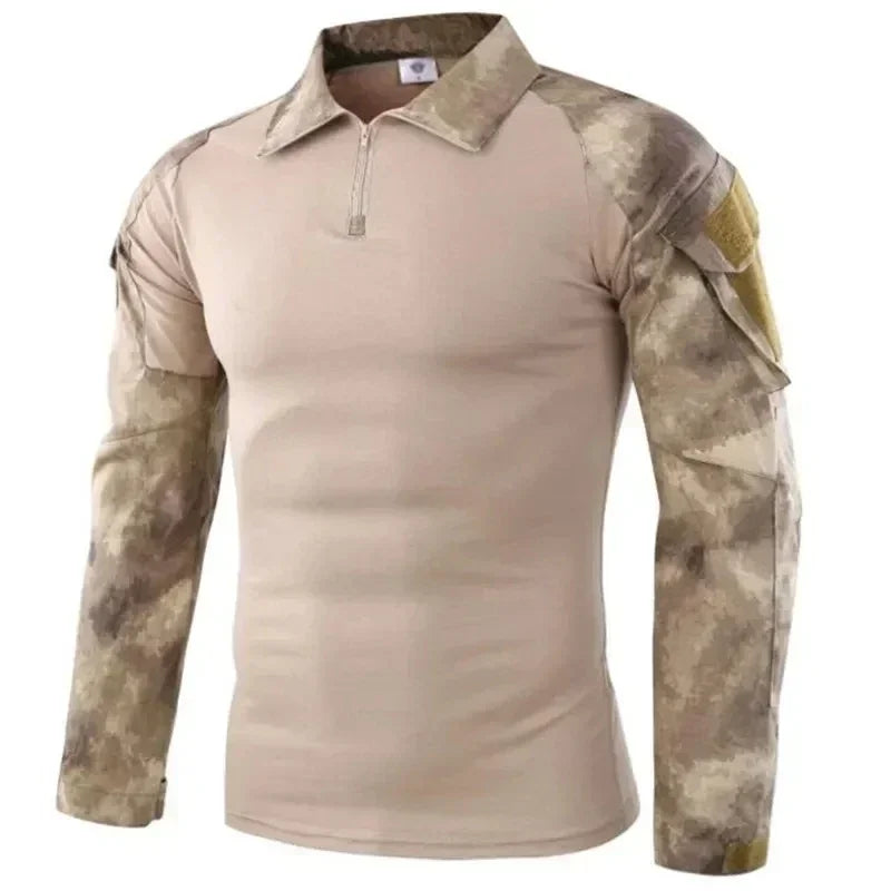 Camiseta Tática Militar Camuflada Masculina – Secagem Rápida