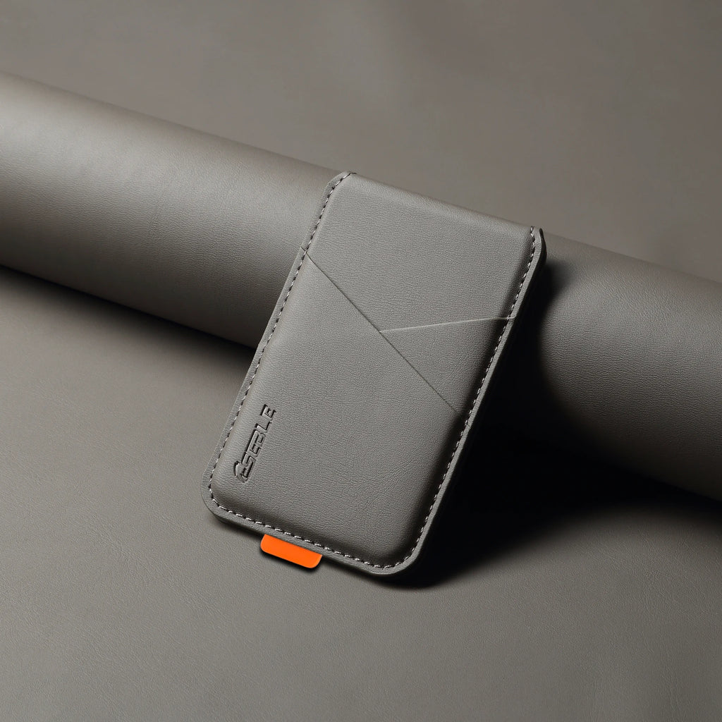 Carteira Magnética MagSafe em Couro Premium com Proteção RFID Anti-Clonagem