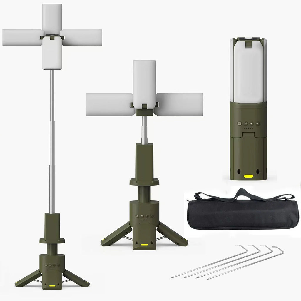 Lanterna De Acampamento Recarregável Usb - Led Telescópica