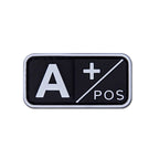 Patch Tático de Tipo Sanguíneo PVC 3D – Identificação de Resposta Rápida