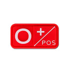 Patch Tático de Tipo Sanguíneo PVC 3D – Identificação de Resposta Rápida