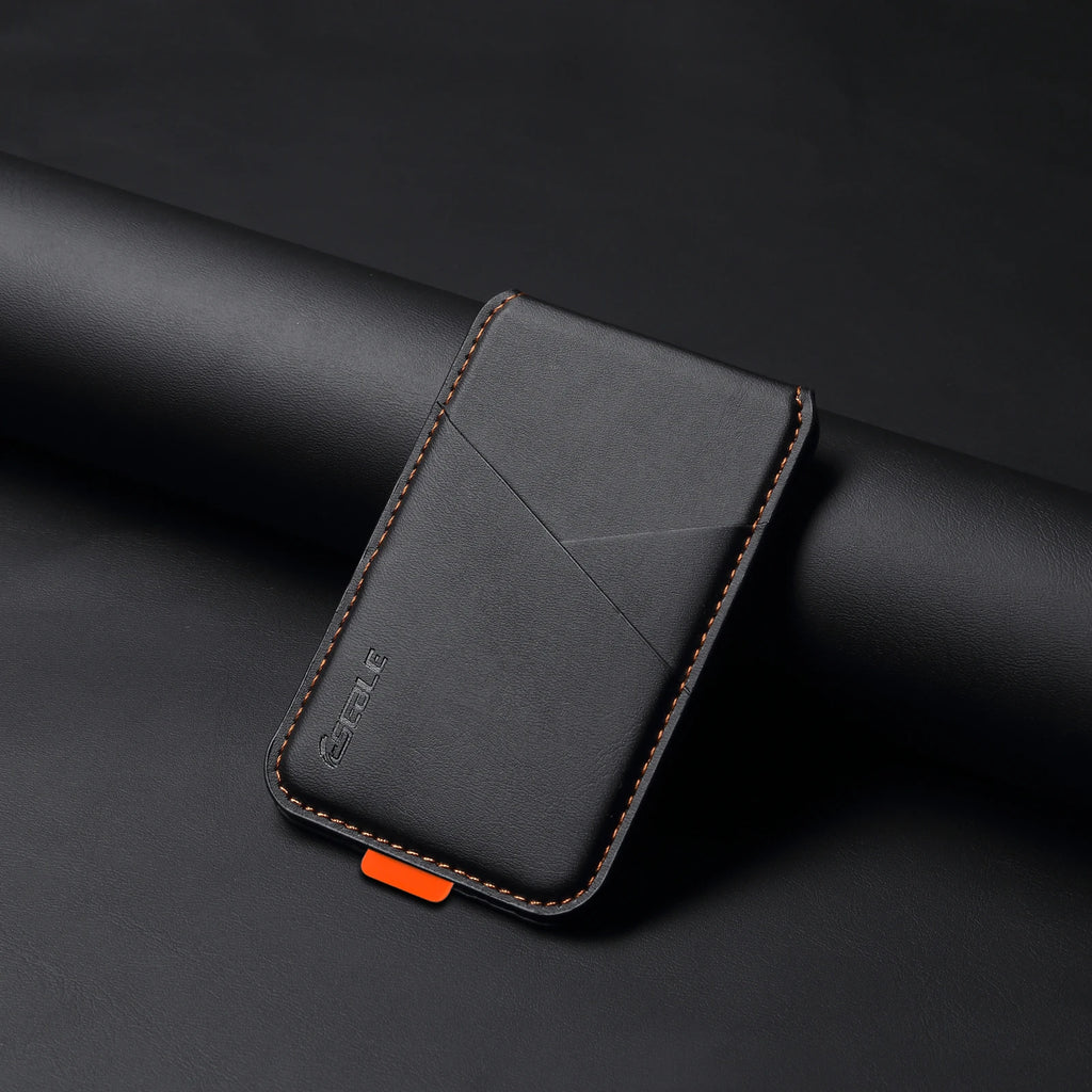 Carteira Magnética MagSafe em Couro Premium com Proteção RFID Anti-Clonagem
