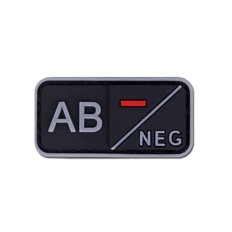 Patch Tático de Tipo Sanguíneo PVC 3D – Identificação de Resposta Rápida