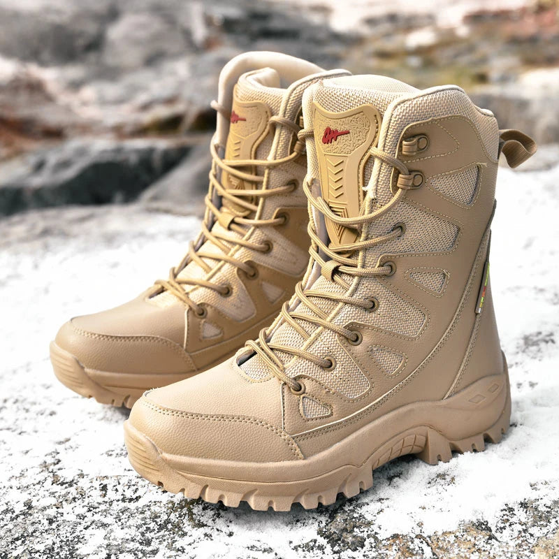 Botas Táticas Ultraleves Respiráveis de Malha - Verão e Primavera - Treinamento Militar e Caminhada