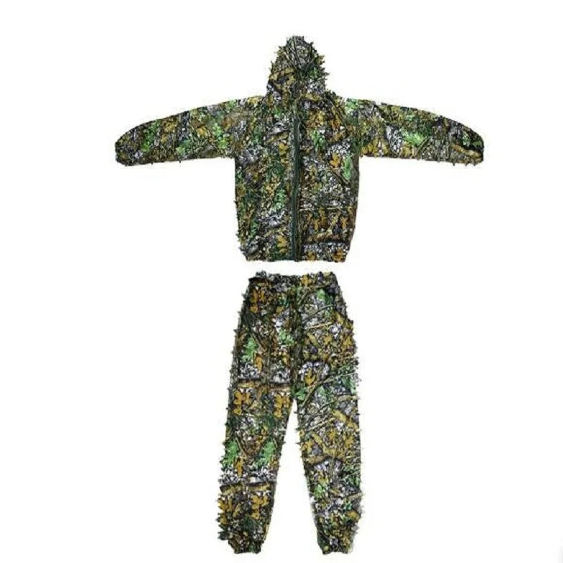 Traje Ghillie 3D Camuflagem de Folhas – Invisibilidade Tática e Profissional
