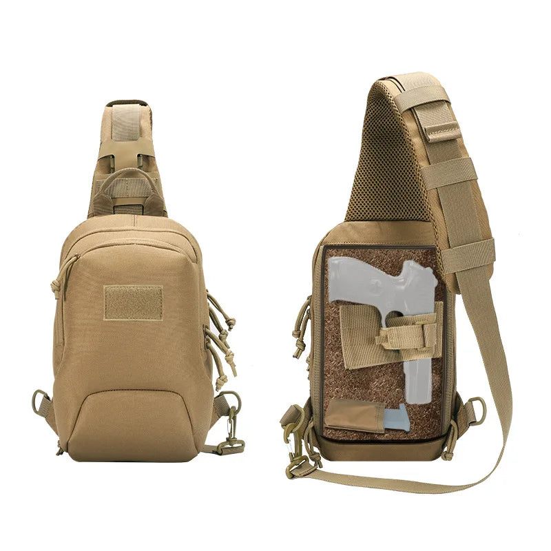 Chest Bag Tática Modular – Saque Rápido Oculto, Leve e Resistente