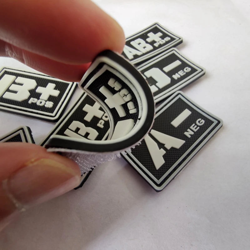 Patch Tático de Tipo Sanguíneo PVC 3D – Identificação de Resposta Rápida
